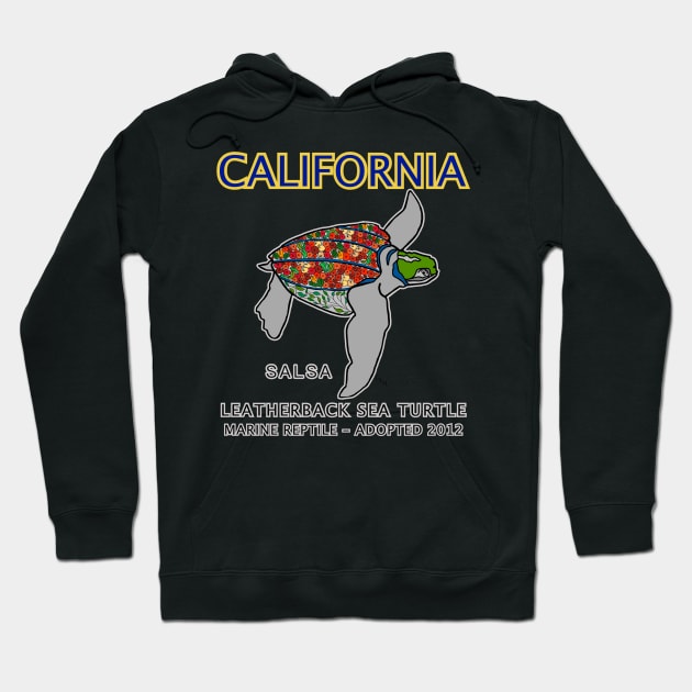 California - Leatherback Sea Turtle - Salsa Hoodie by cfmacomber